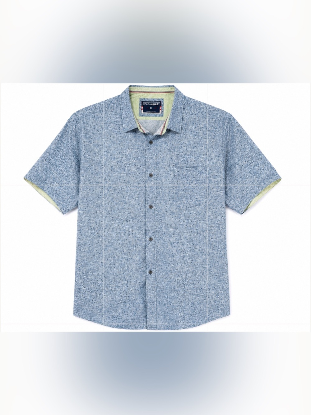 Eighth Avenue Blue Short Sleeve Button Front Shirt XL